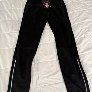 Spyder Black Athletic Pants with White Stripes